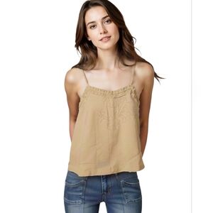Nwt LACE Brand Small Textured Tank Top Loose fit Womens Neutral